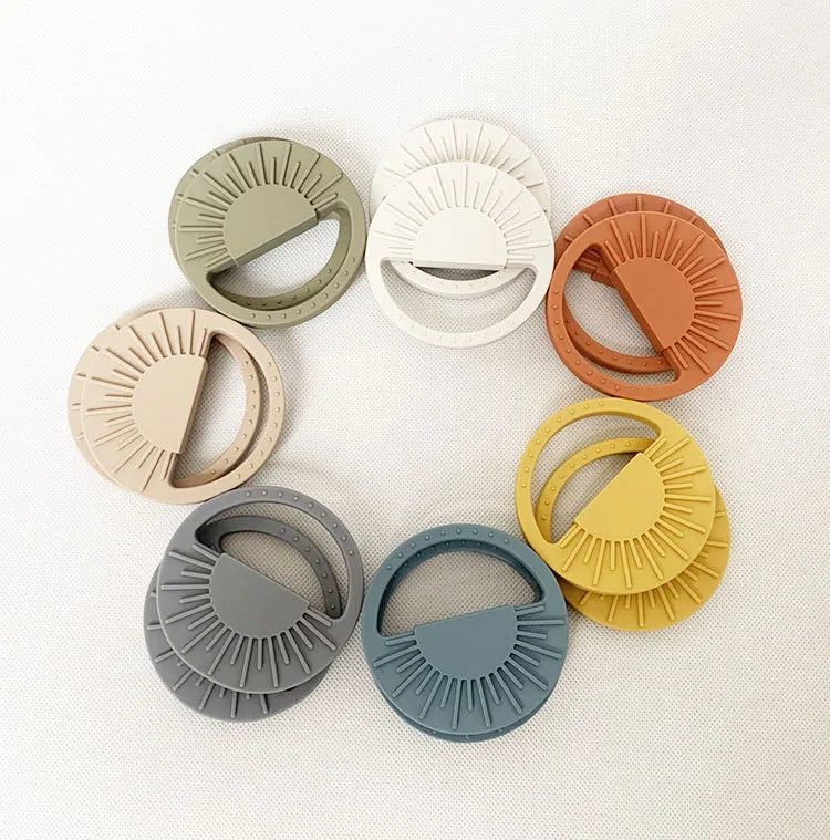 456 2021 rainbow eco baby custom clips teethers toys food grade silicone