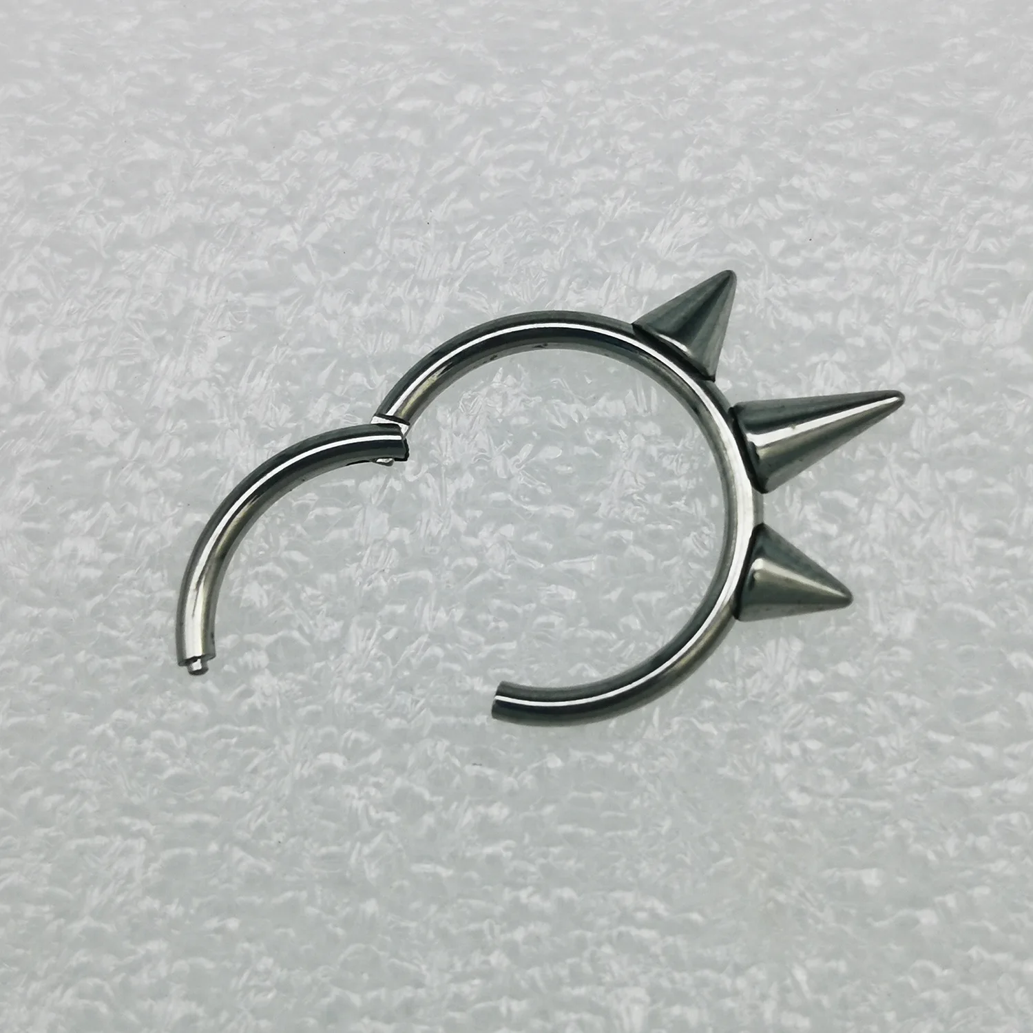 Long Spikes 316L Stainless Steel Seamless Nose Cartilage Piercing Hoop Round Septum Ring Surgical Steel Body Piercing Jewelry