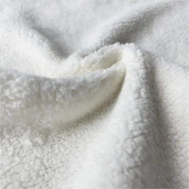 High Quality  Factory Custom 100% polyester knitted warm sherpa fleece fabric long pile plush fake fur Customized