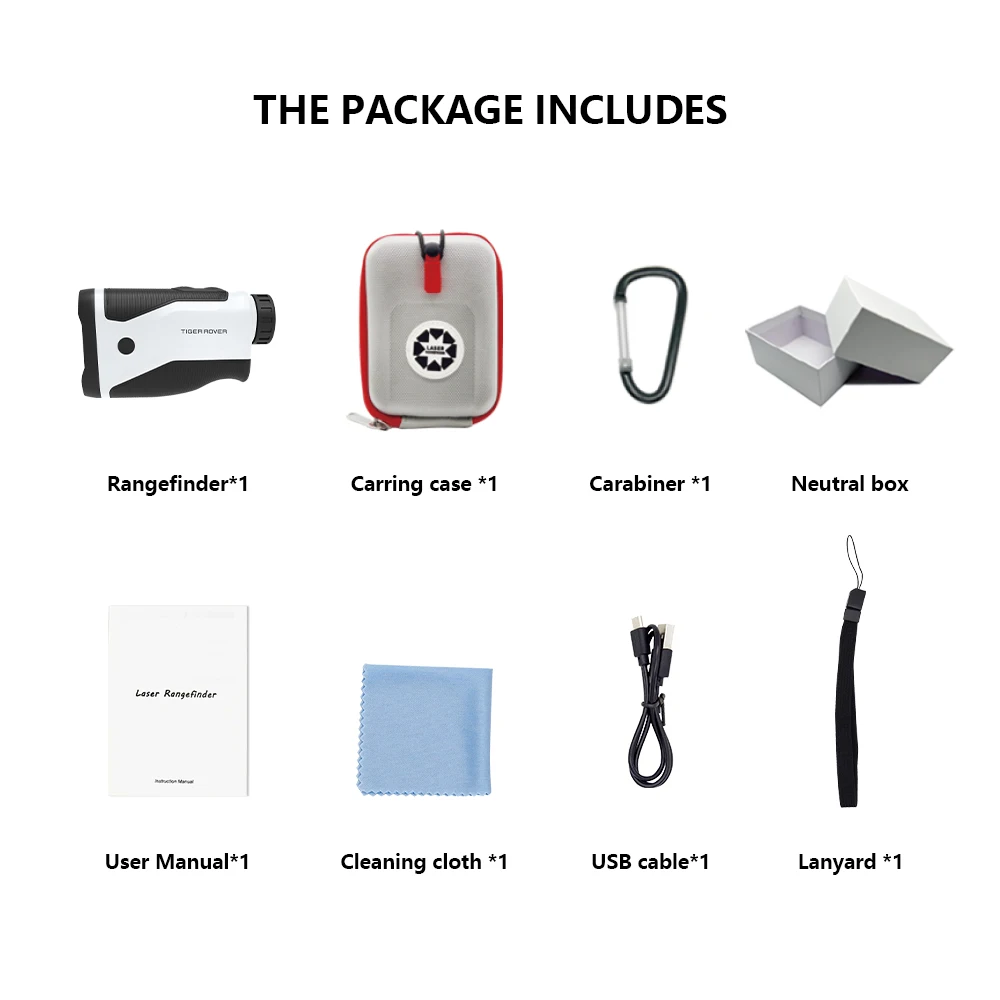 High Quality Portable 800 Yards IP54 Waterproof Flag-Lock USB-C Charge Laser Rangefinder Hunt Golf Compact Range Finder