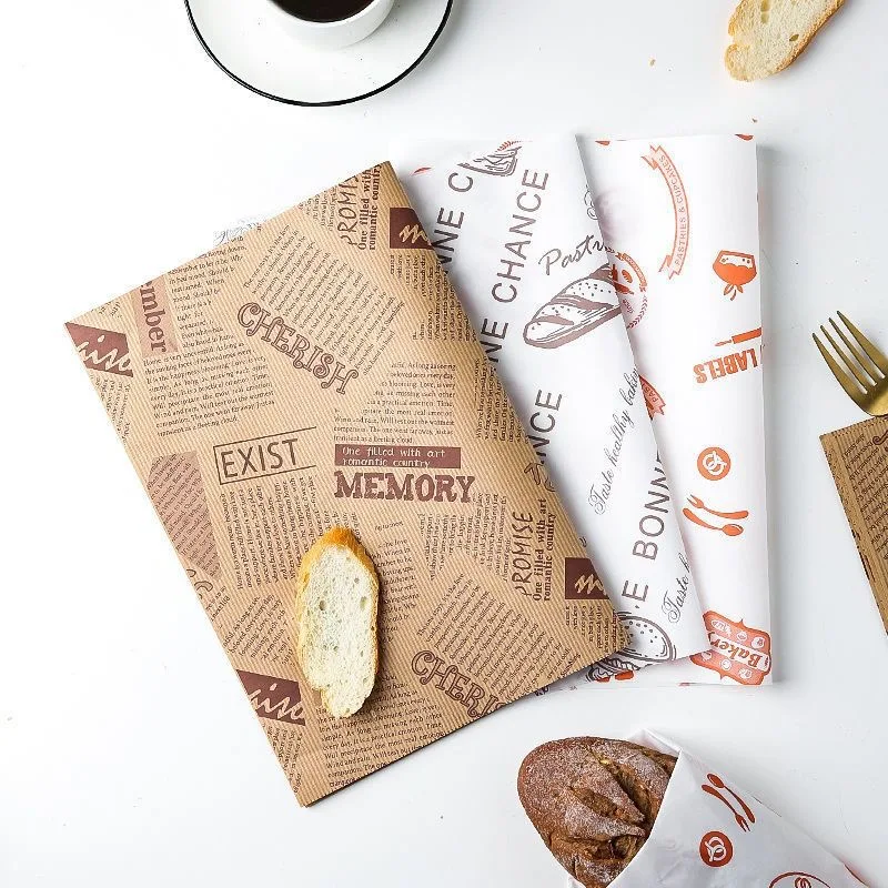 Wholesale Custom Printing Greaseproof Paper Burger Packaging Paper Wrapping Picnic Paper for Food