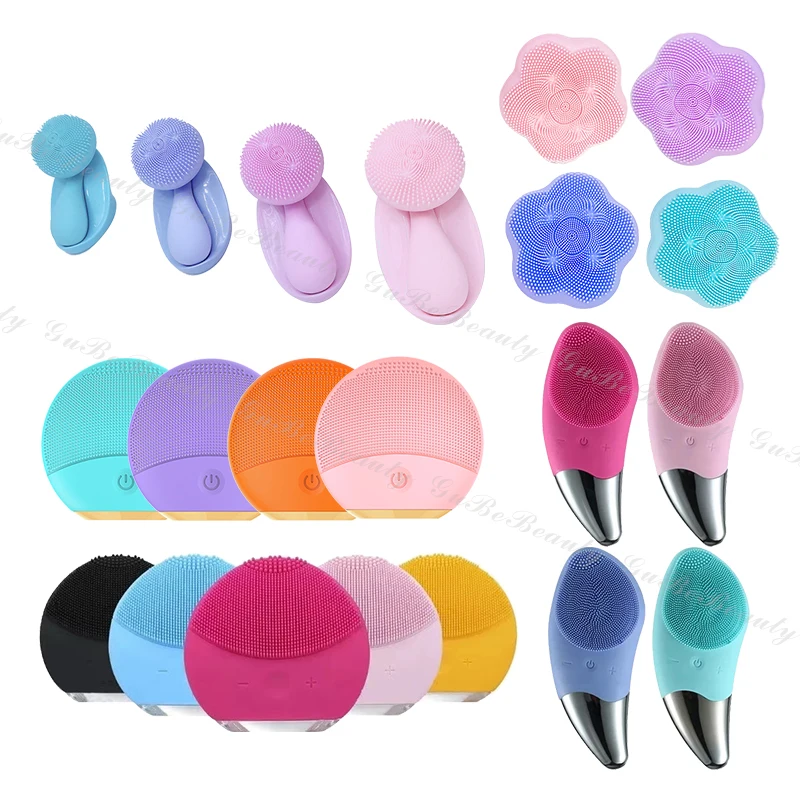 Gubebeauty professional powerful facial brush customized electric facial cleansing brush to facial brush for homeuse with CE
