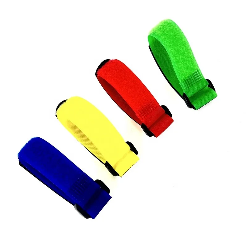 Book strap Sticky Reusable self adhesive double side adjustable with buckle Nylon Hook and Loop Fastener tape Cable Tie