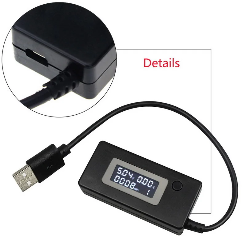 Mini LCD Dual USB Voltage and Current Detector Mobile Power USB Charger Tester