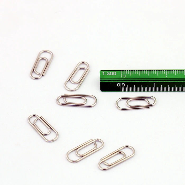 Cute Effective Office Supplies Mini 15mm Silver Color Clip Bookmark Metal Office Accessories Small Paper Clips Patchwork Clip