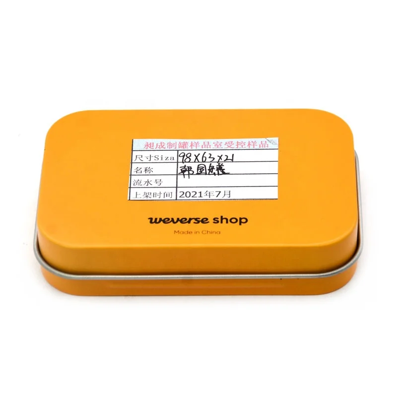 Mini mint case tin food box tin candy can metal sweets boxes small tin boxes with hinged lid