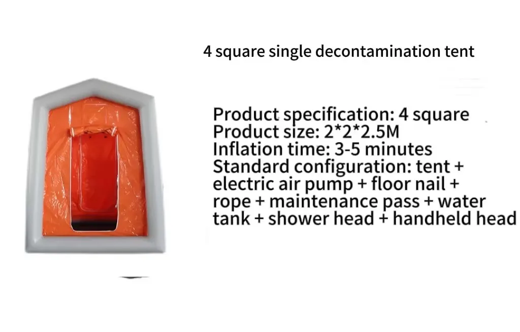 Emergency Medical Inflatable PVC Tent for Outdoor Disinfection & Decontamination Civil Relief Rescue One Bedroom Fabric Camping