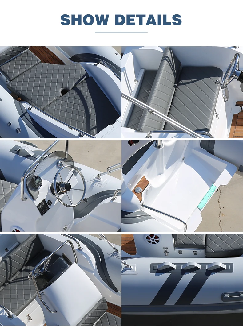 Haote Rowing Yacht Rib Fishing new Aluminum Kayak Speed Vessel Luxury Displayracks Pontoon Raft Jet Boat For Water Sport