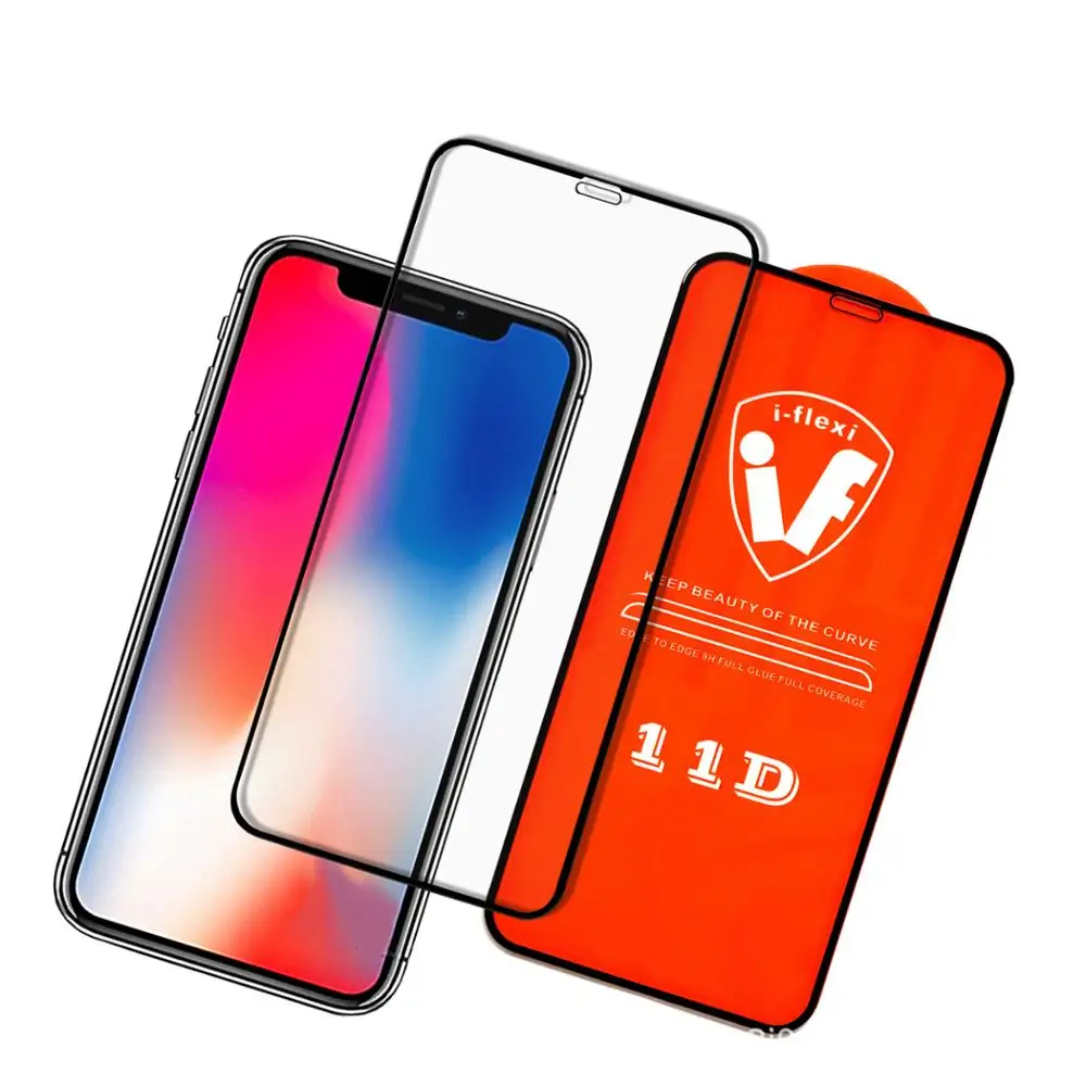Изогнутое стекло 11D 9H закаленное для защиты экрана iphone 11 12 pro
