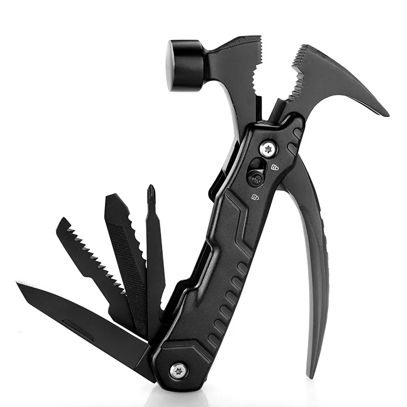 Stainless Steel Multitool Hammer All in One Tool for Camping Hiking Hunting Survival Mini Multi Hammer with Nylon Sheath