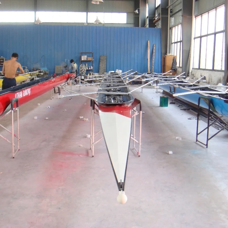 Cheap FISA standard carbon fiberglass rowing boat 8+ Racing Boat 8X