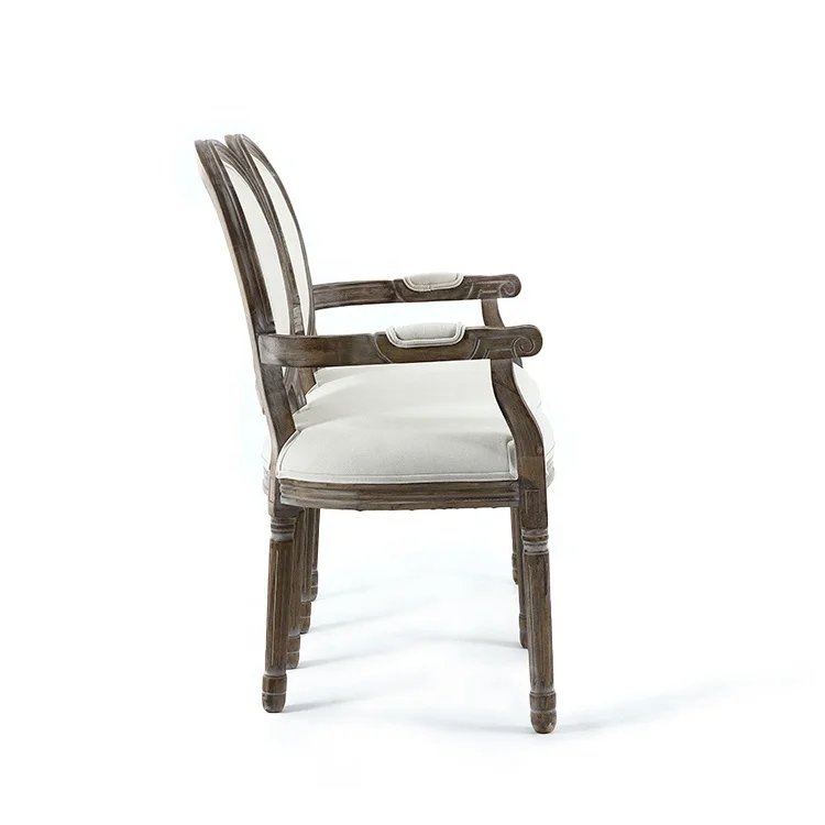 Classic Design Durable Elegant Solid Seat Wood Garden Sofa White Chairs With Arm
