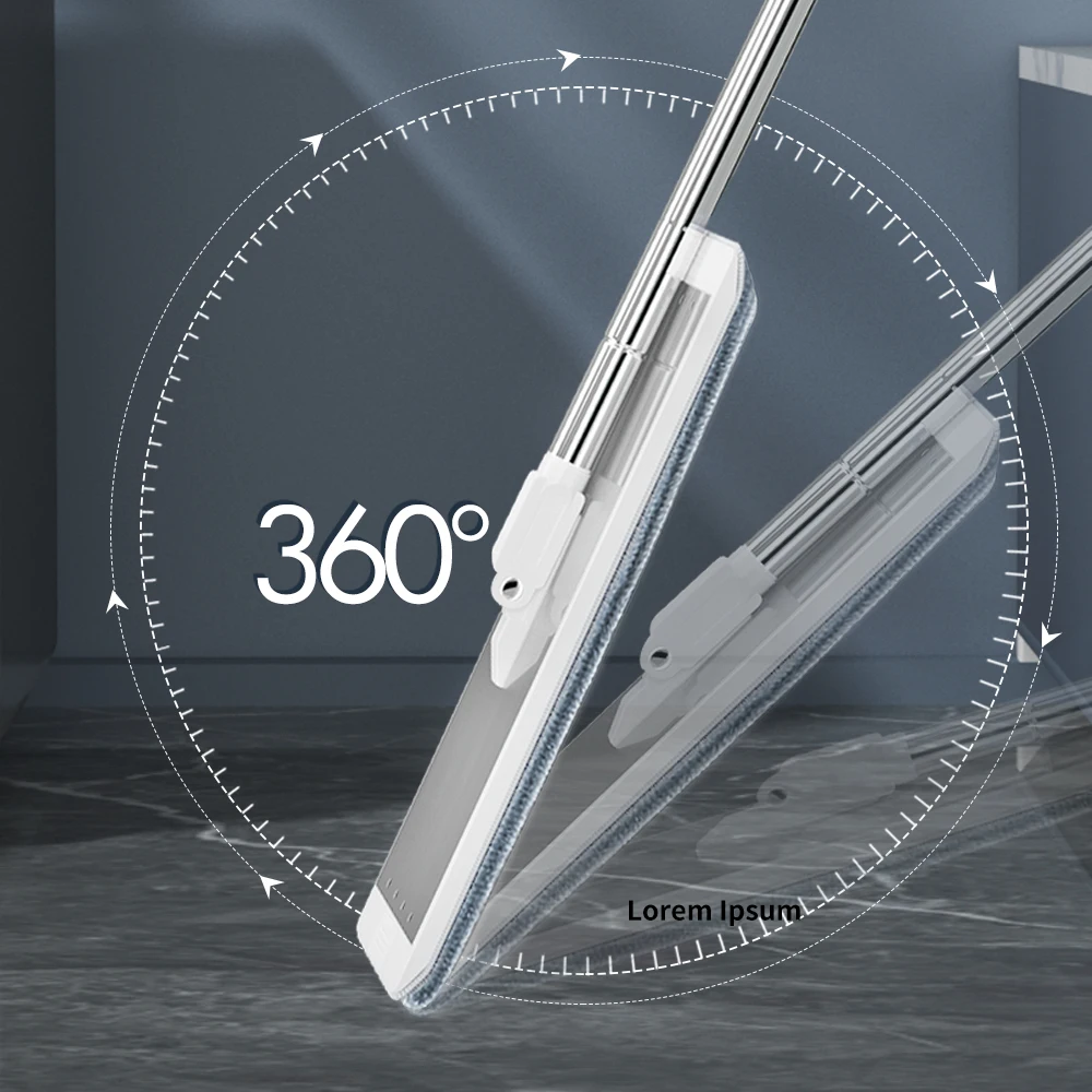 Новая Влажная и сухая 360 из микрофибры плоское ведро для мытья пола Волшебная швабра с отжиманием