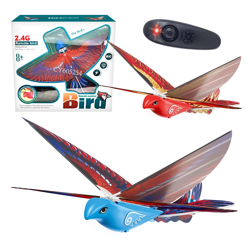 Popular 2.4Ghz Outdoor Flying RC Bird Toy Easy To Fly Remote Control Toys Bird Model With Light