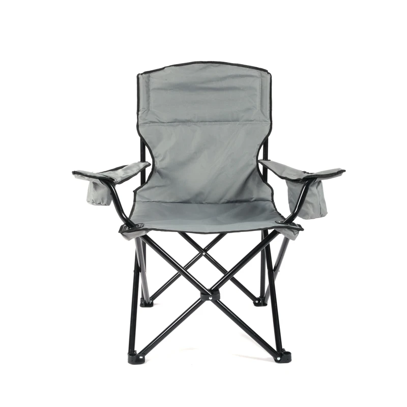 Wholesale Cheap Portable Outdoor Chair With Cup Hold On Right Handle Large Side Storage Bag Foldable Camping Chair