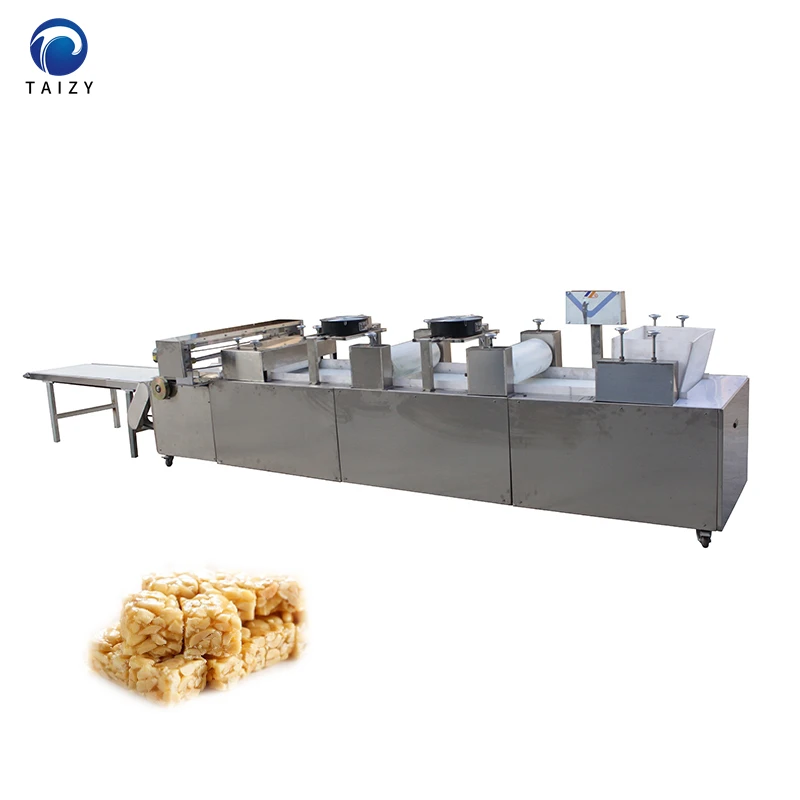 Crispy Cereal Chocolate Bar Peanut Crispy Forming Machine Nut Candy Bar Cutting Machine Muesli Bar Making Machine