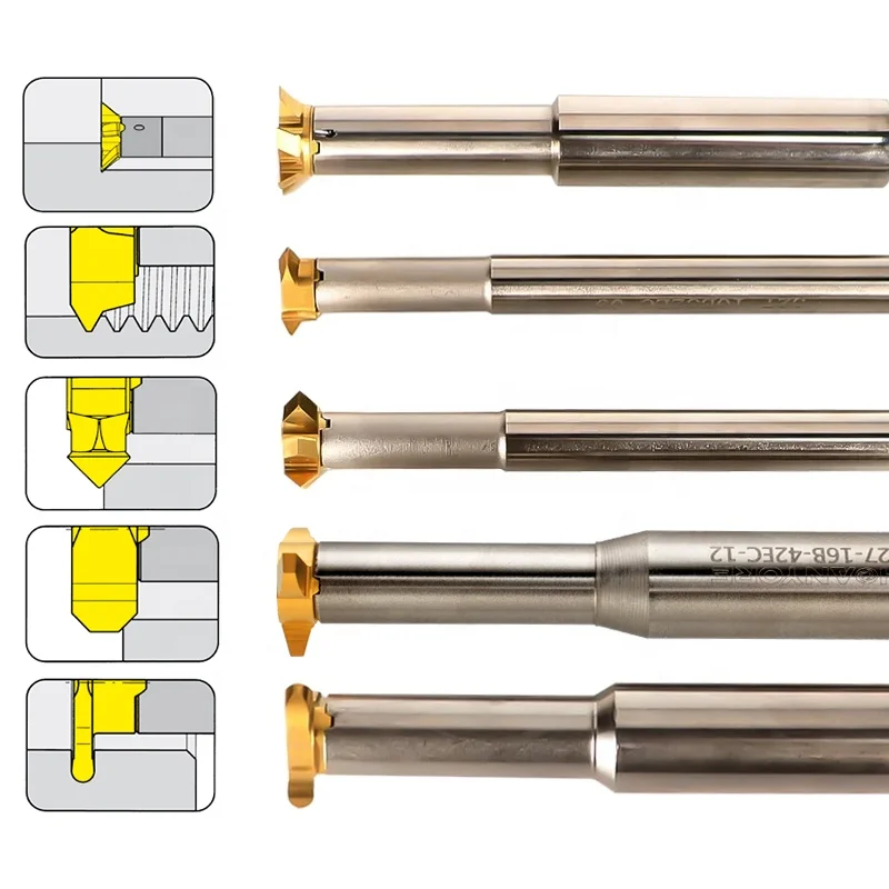HOANYORE T-shaped Milling Cutter 9.7-31.7mm Rotating Diameter Hard Alloy Slotted Carbide Coated Steel OEM/ODM Supported