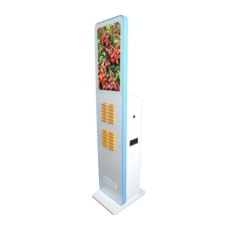24 Slot LCD Advertising Power Bank Rental Station Japan Market Shared Power Bank  Charging Station  for Restaurant And Cafe