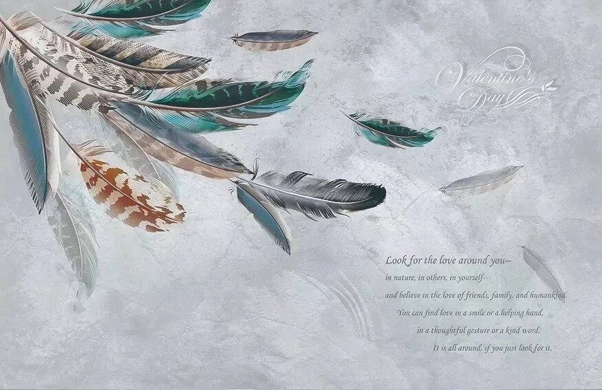 hotel restaurant home background new artistic peacock feather design custom fabric high-end wallpaper