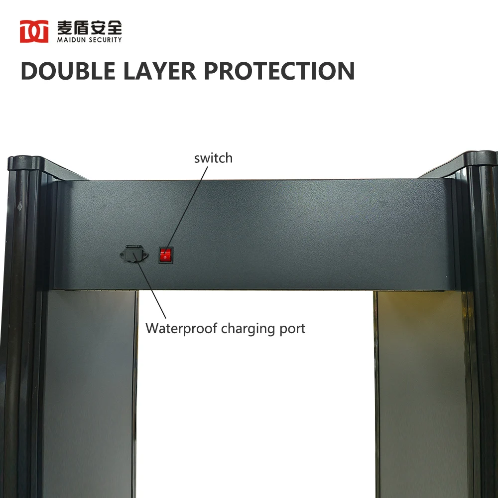 Hot Sale Digital Display Full Body Scanner Walk Through Metal Detector 24 Zones  Metal Detector Machine for School Factory