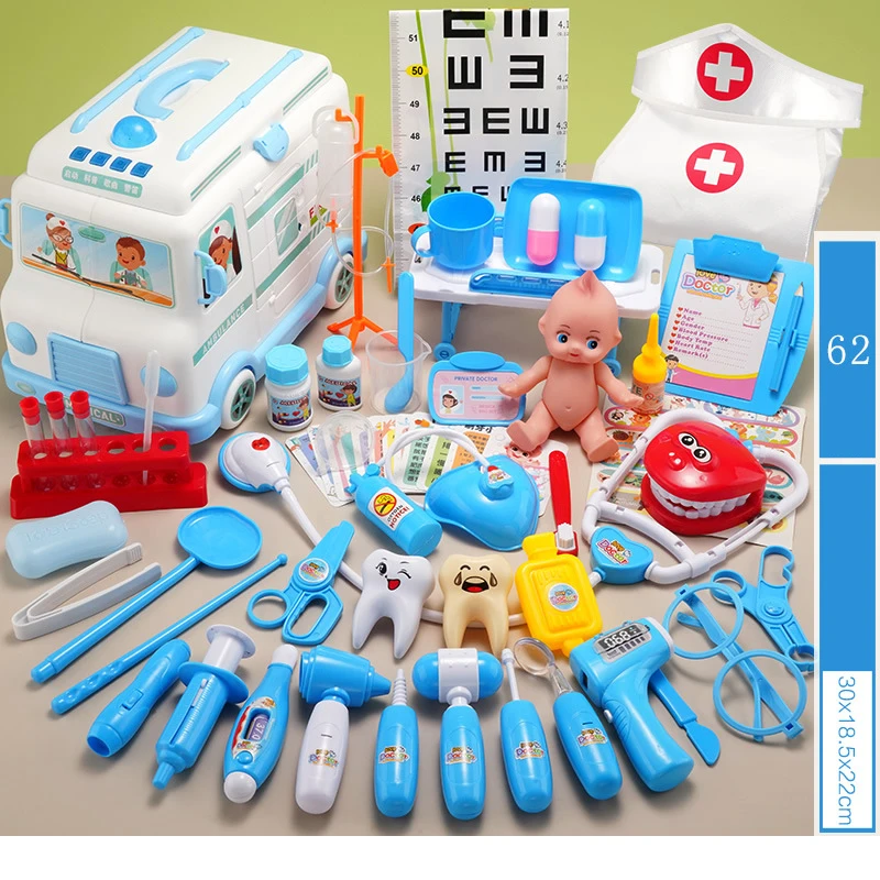 Plastic Pretend Doctor Bag Kid Dentist Role Play Children Education Medicine Box Kit Tools Doctor Set Toy For Girls
