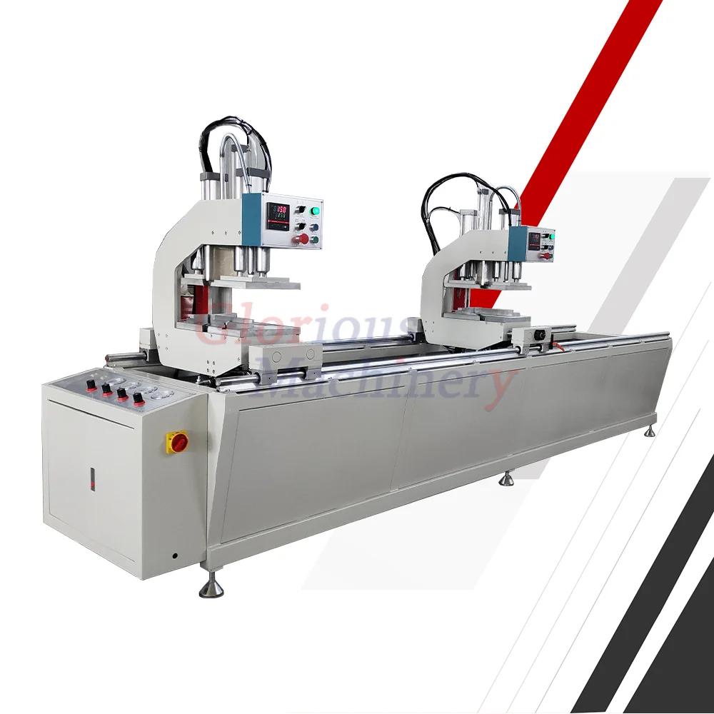 Automatic PVC Window Plastic UPVC Double Head Corner Seam Welder Manufacturing Plant Construction Featuring PLC Motor Core