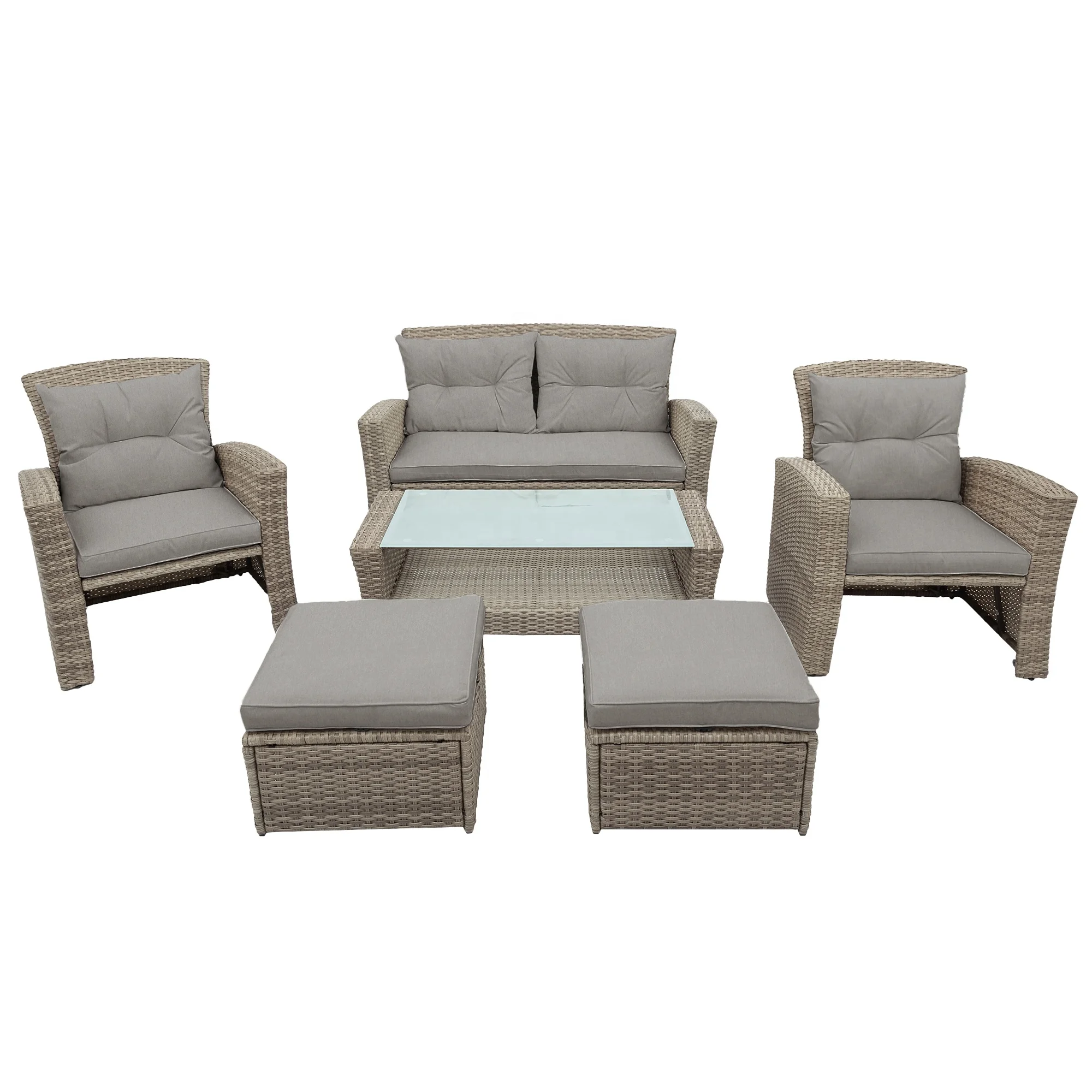 Free Shipping U-style Patio Furniture Set Casual Modern Outdoor Furniture Garden Sofa Waterproof Case for Outdoor Furniture