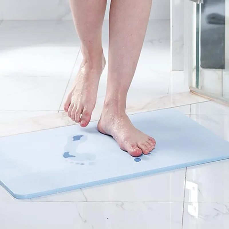 Bath Floor Bathroom Kitchen Custom Mud Super Hot Sale Thick Non-Slip Quick Dry Absorbent Mat Carpet Rug Diatomite