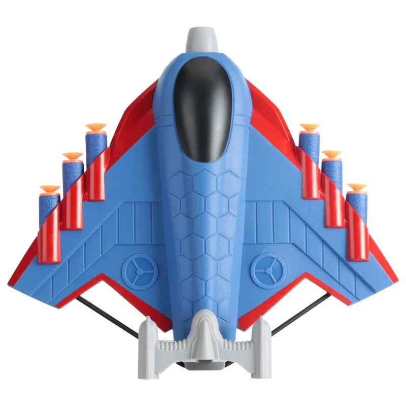 Aircraft plane plastic small outdoor launcher soft bullet gun toy for kids