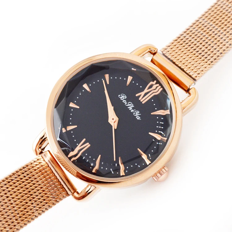 BOSHIYA 3 Hands 12 Scale diamond watch cover Luxury Magnetic Strap ladies womens watches