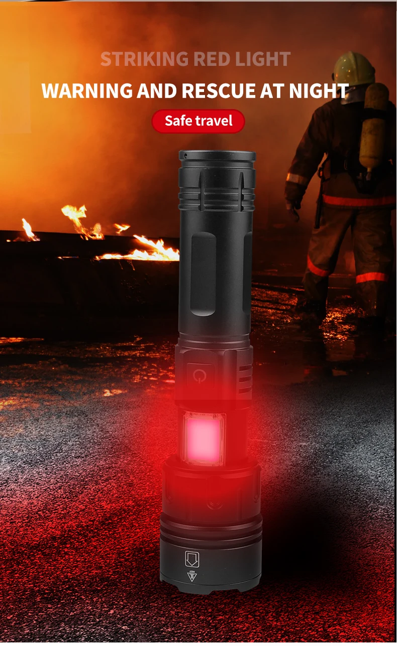 aeternam p70 power bank telescopic zoom attack head waterproof light rechargeable usb led tactical torch light flashlight