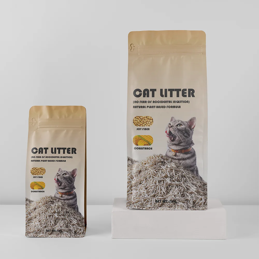 China Made Custom Size 1Kg 2Kg 5Kg Plastic Cat Food Bag Packaging Cat Food Plastic Bag Cat Litter Bag