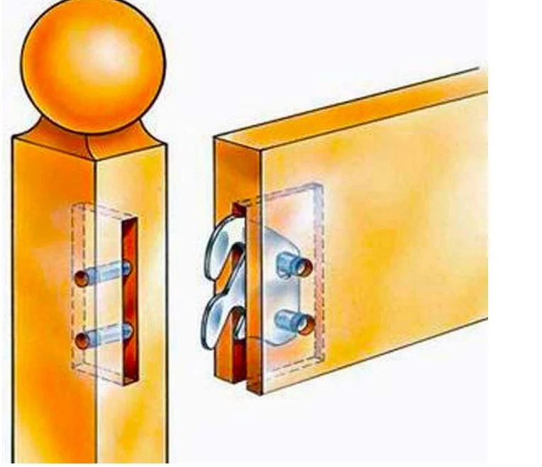 Universal Wood Bed Rail Hook Plates for Beds Frame Bracket