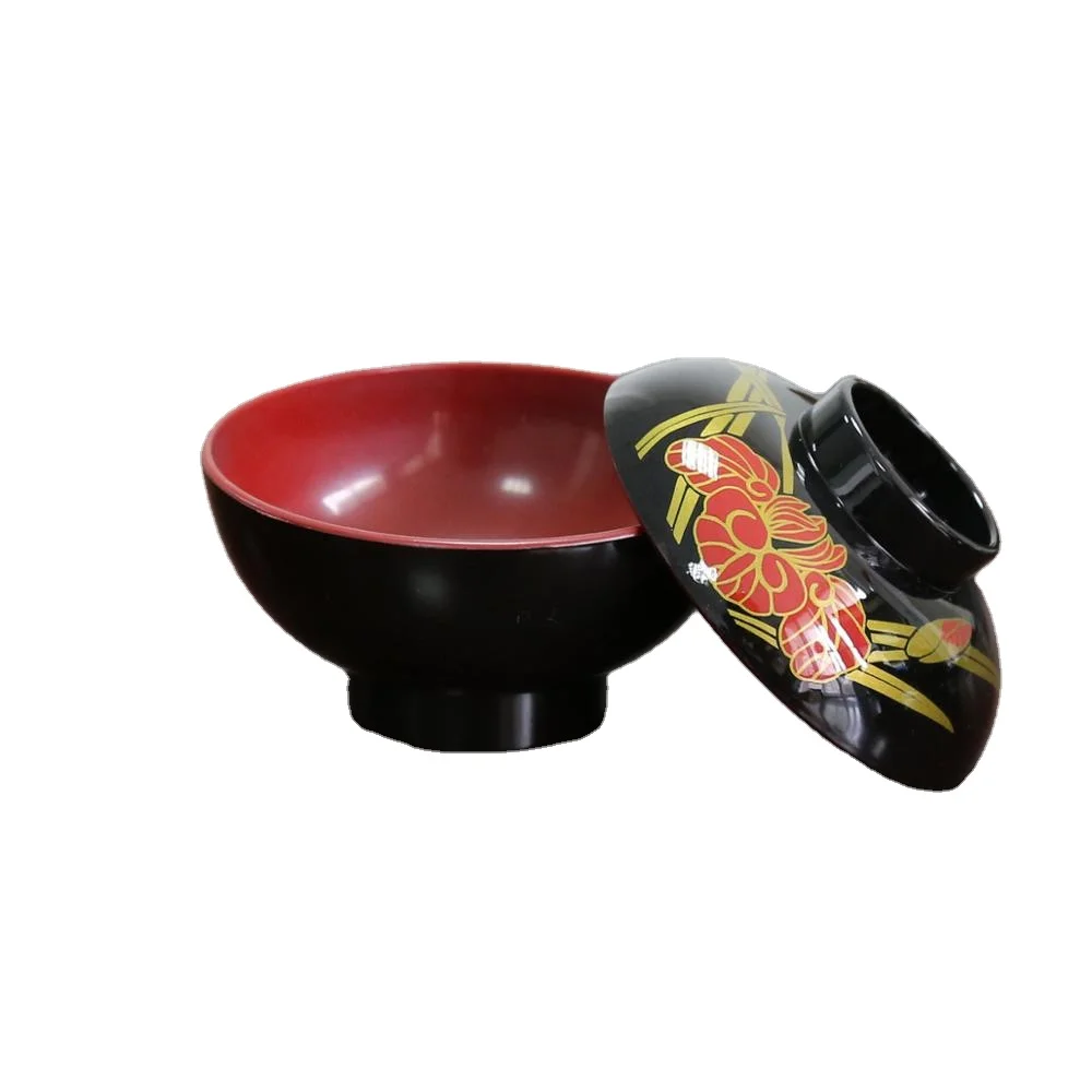2021 Japanese Restaurant Plastic Black Soup Ramen