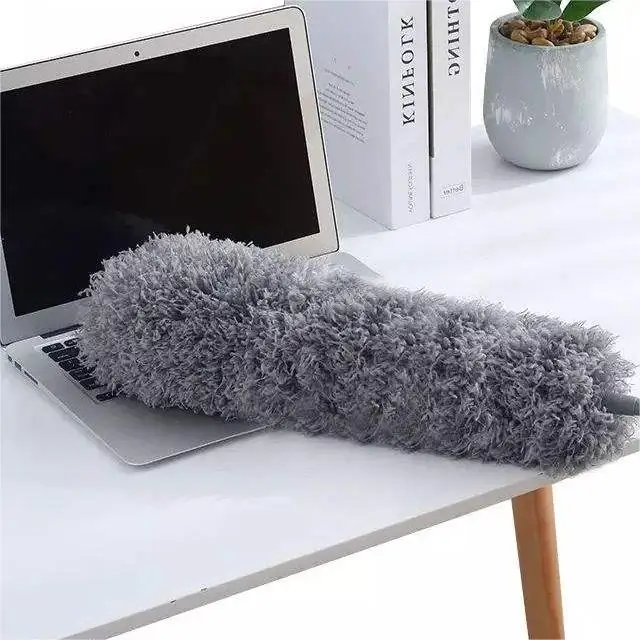 Extendable Telescoping Microfiber Duster Bendable Brush Washable Dusting Brush for Home Office Car gray