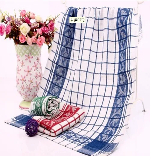 Custom cheap wholesale cotton yarn dyed plaid kitchen tea towel
