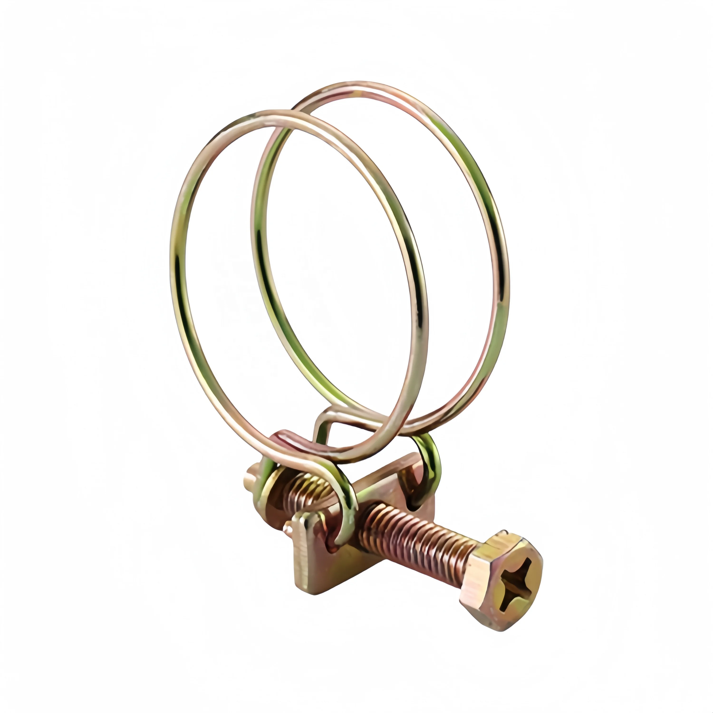 big size double wire hose clamp large pipe tube clip clamps metal factory quick locked galvanized pipe spring hose clamps