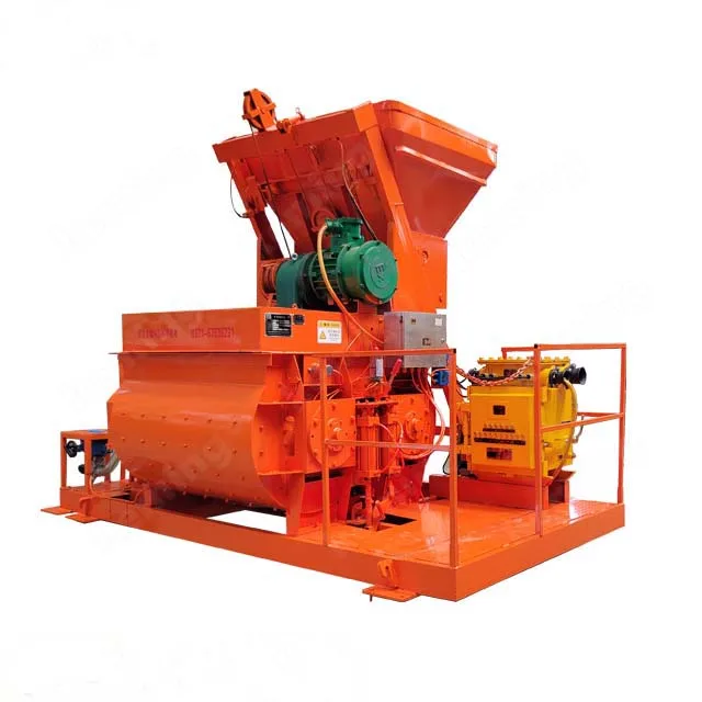 HZS concrete batching line planetary JS 750 concrete mixing with two motors for coal mine