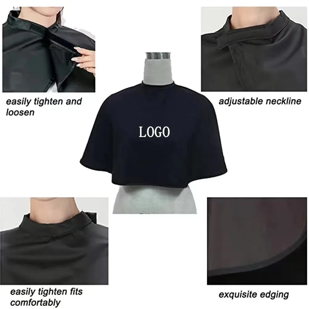 private label beauty salon styling makeup cape short smock mini barber cape for women