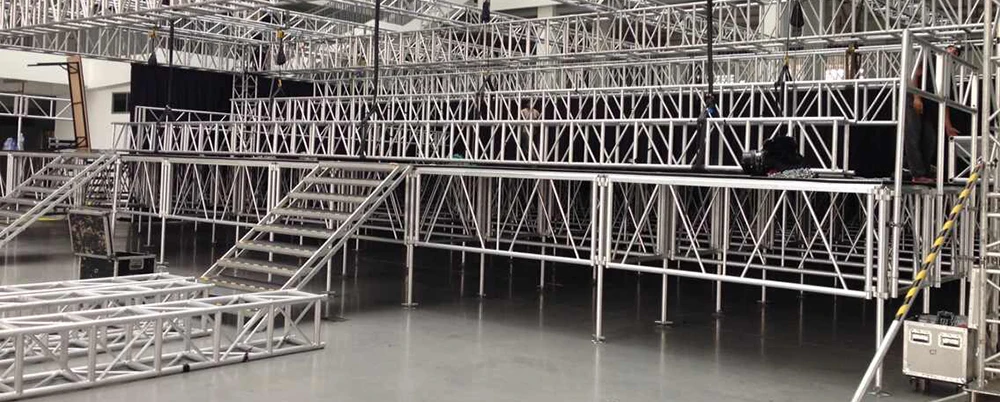 GS Popular Outdoor Concert Aluminum Alloy Stage and Truss Rigging Truss Lifting System Stage Podium