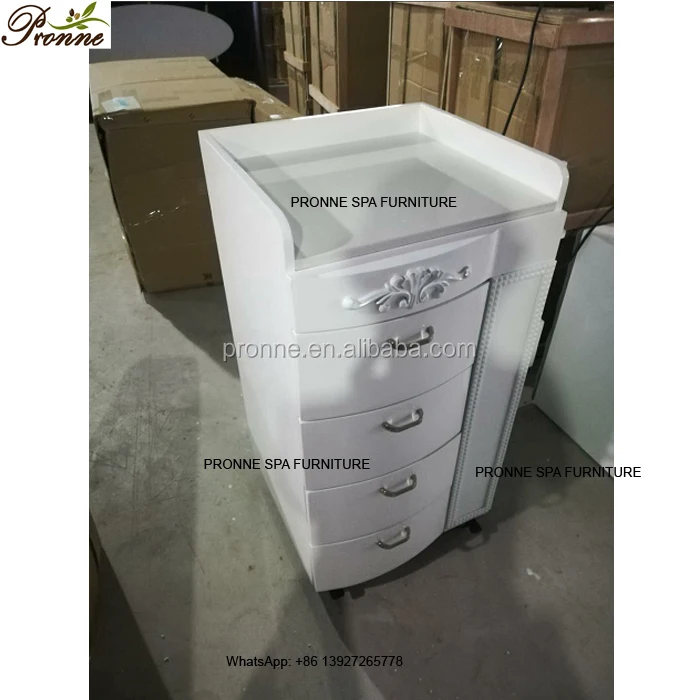 2022 hot sale rolling marble top salon trolley cart with drawer/spa trolley