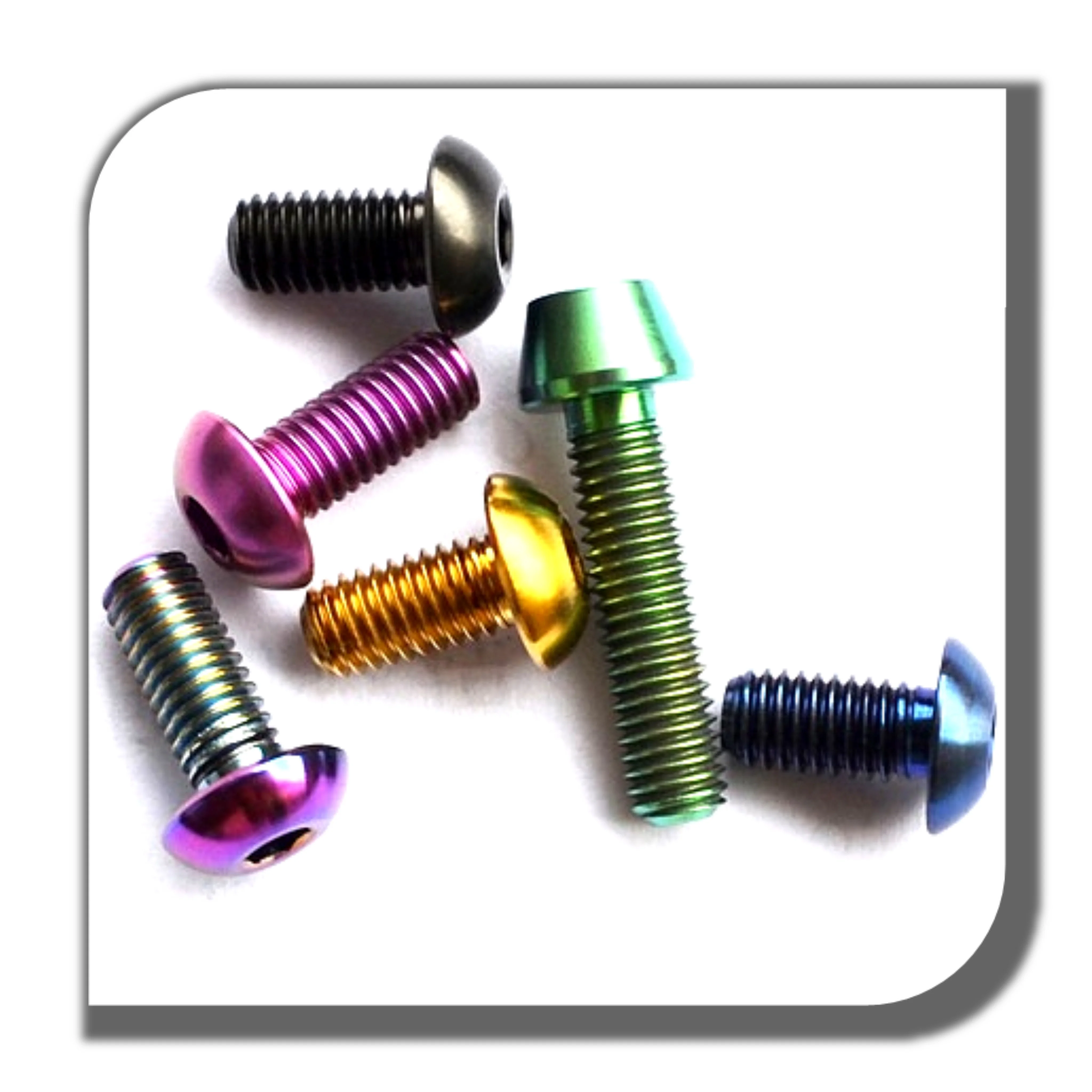 OEM цветной Анодированный Алюминиевый винт и гайка с накатанной головкой