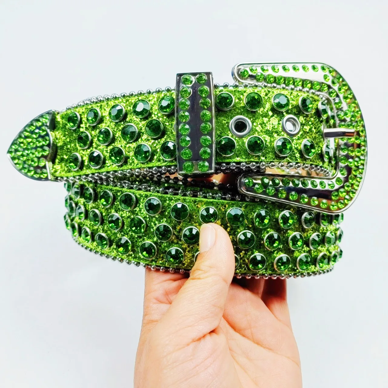 European American Hot Sale Fast Delivery Luxury Available Crystal Western Custom Belt Rhinestone Belts For Men