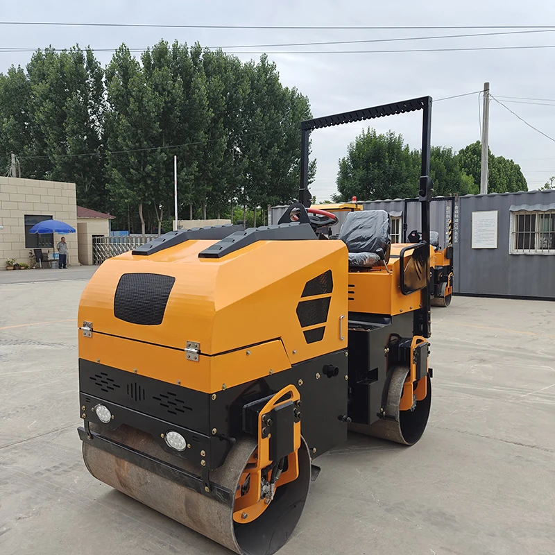 Vibration Road Roller Double Smooth Drum Compactor 1ton 2ton Mini for Sell Electromagnetic Clutch