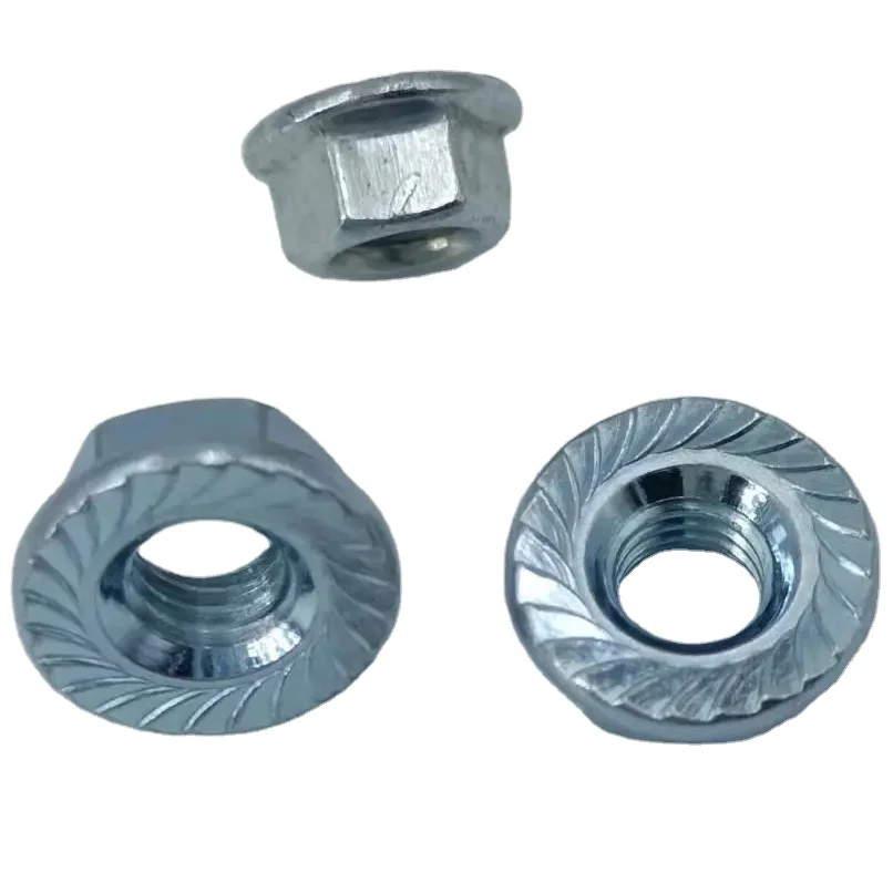 Factory supply Wholesale Stainless steel flange hexagon nut flange face tooth nut flange locking lock nut