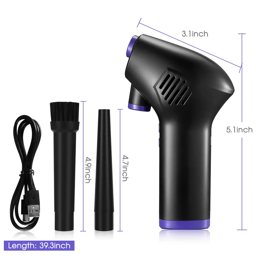 Portable PC Keyboard Compressed Air Duster Blower Electric Air Duster Gun for Computer Car
