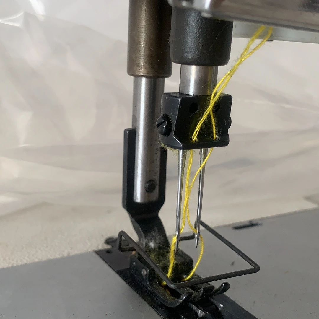 New Type Direct Drive Double Needle Long Arm Sewing Machine Tent and Curtain Making Machine 12MM Max. Sewing Thickness HUAMEI