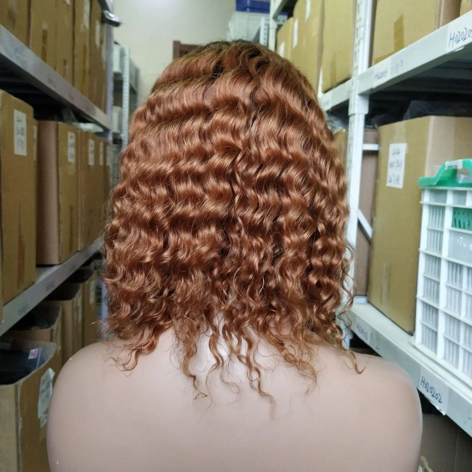 13x4x1 deep wave 1b/30 T part short bob brazilian raw vietnamese human hair vendor transparent hd lace front frontal wig