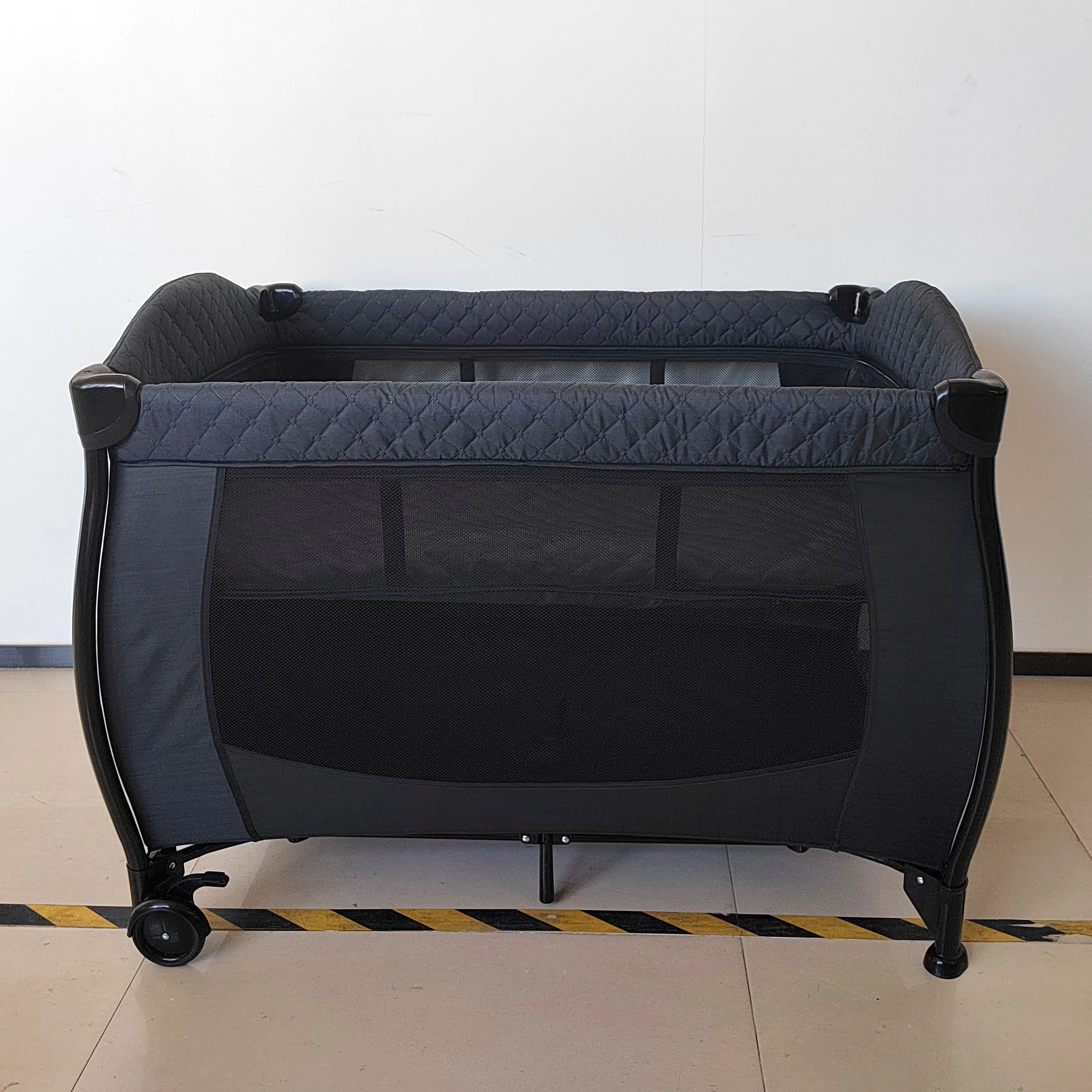 Manufacturer  new design  baby playpen folding travel cot baby crib  playard with Nursery Center two in one carry sleep cradle