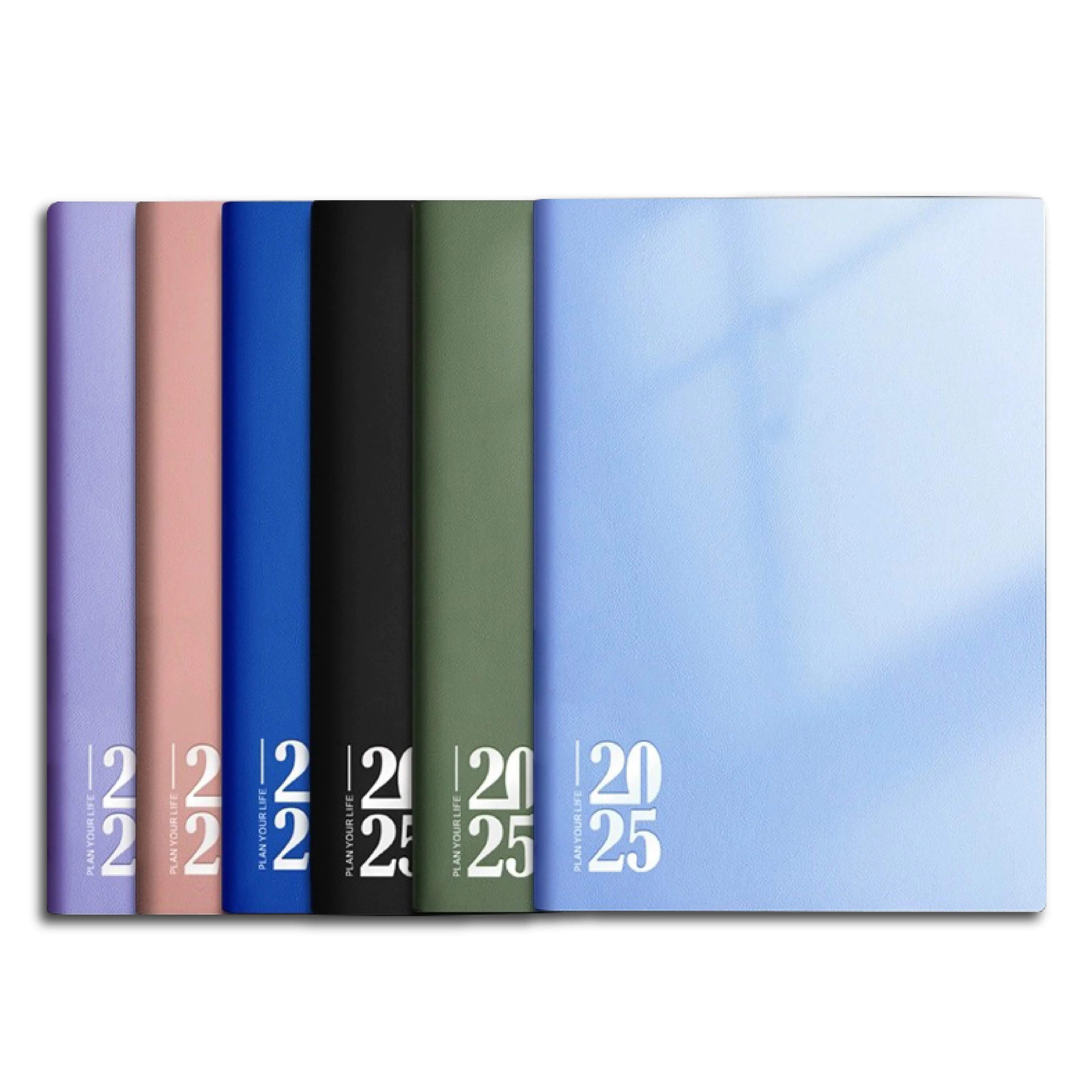 2025 notebooks faux leather a5 customized logo business Diary English Goal Planner Notebooks school Daily weekly monthly Agenda